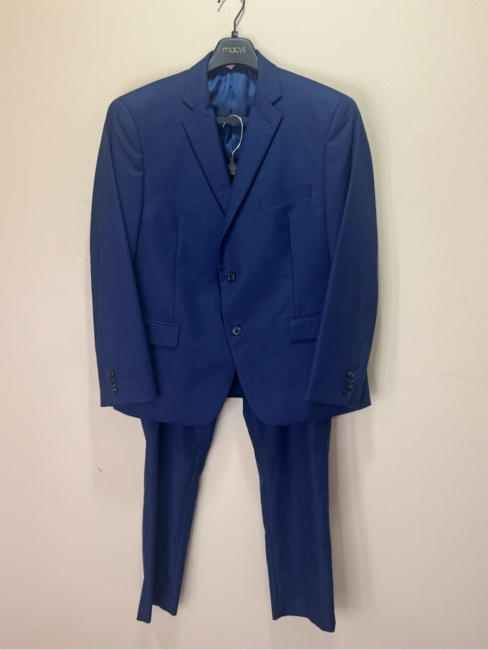 Alfani Men's Royal Blue Two-Piece Suit - Notch Lapel Blazer & Matching Pants